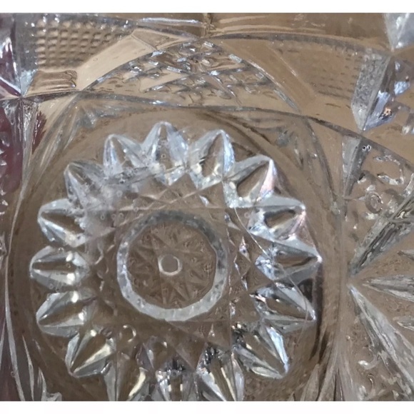 Vintage Imperial Pressed Glass Hobstar And Arches Clear Creamer Fairycore AS IS - Picture 6 of 9